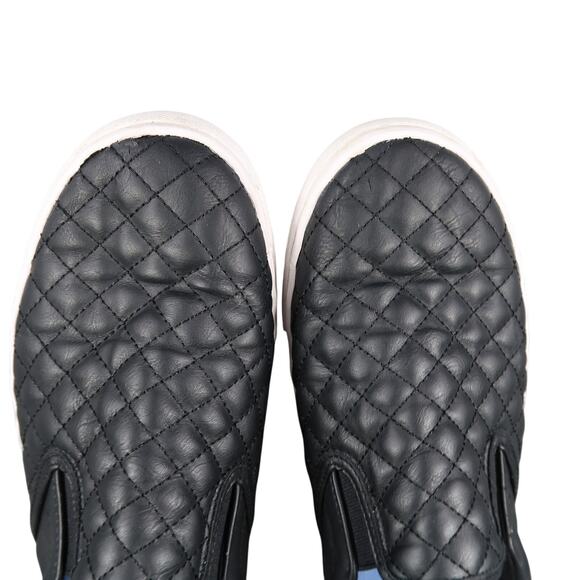 Daily Shoes Womens 11 Sneakers Slip On Quilted Black Casual Trainers Lifestyle - Picture 8 of 13